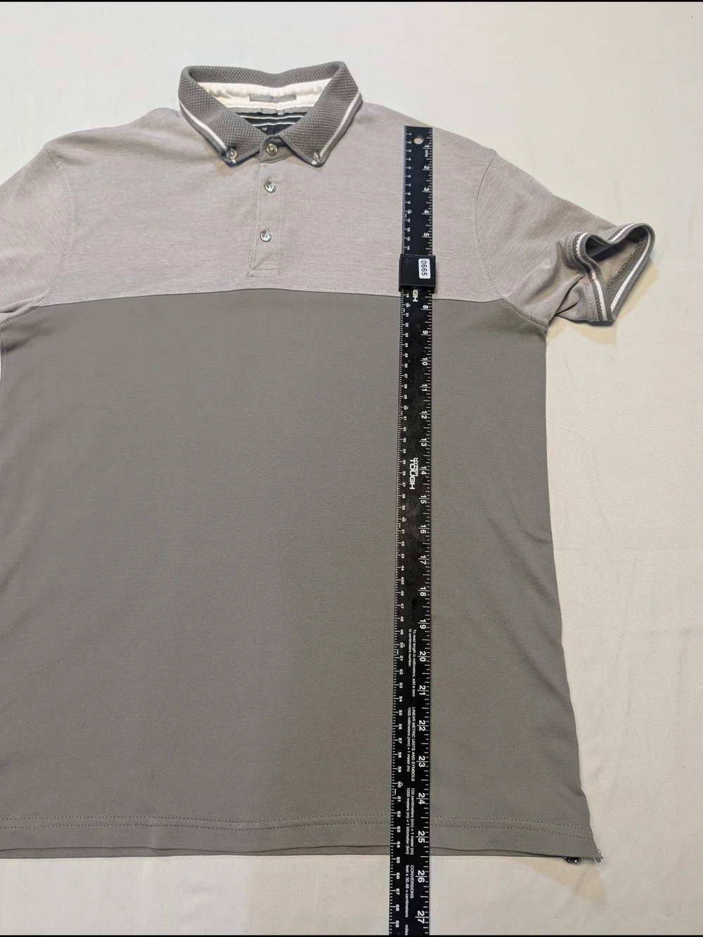 Denim & Flower Gray Polo Men's Size Small Short-Sleeve